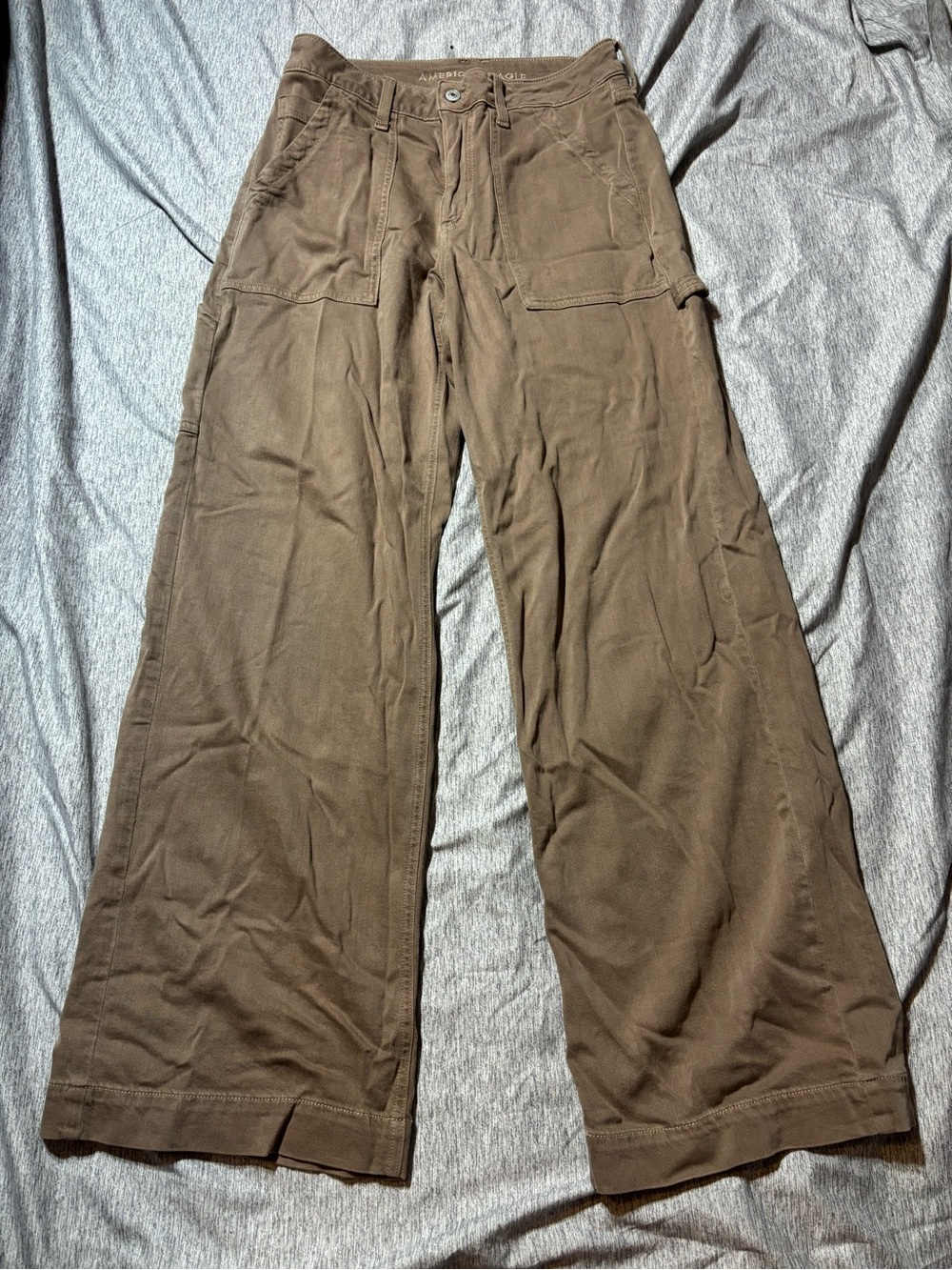 American Eagle Brown Hi Rise Wide Leg Pants